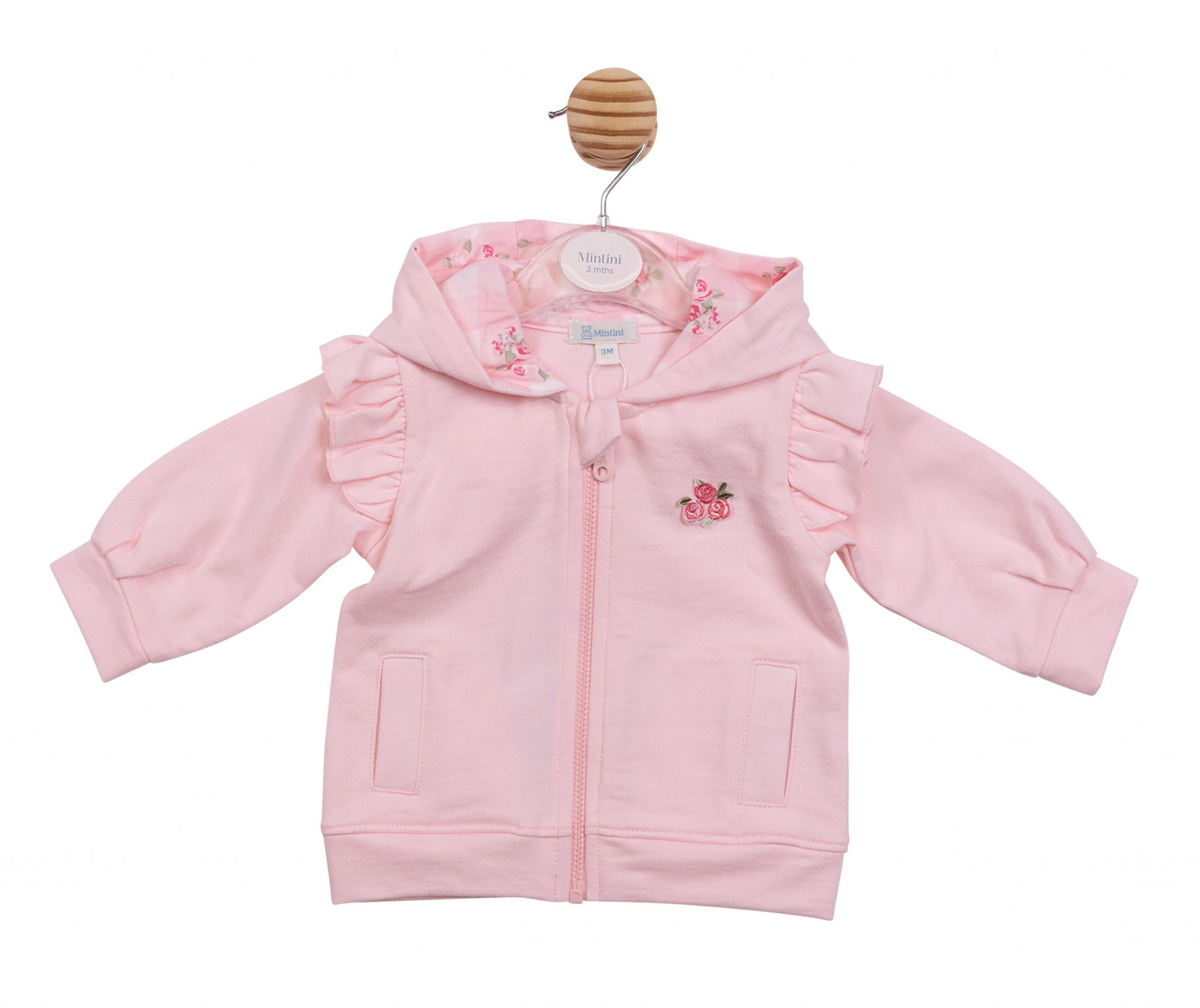 Mintini MB7165 * MB7165B Floral and Check Hooded Jacket(3-5 years)