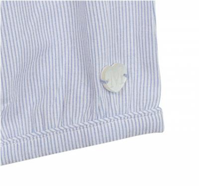 Mintini MB7182 * MB7182 Striped and broderie angliase romper  (3-12 months)