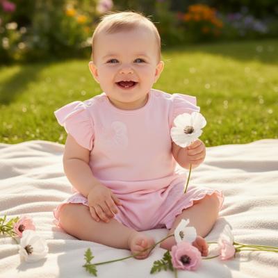 MB7205P  3D Flower Romper  (3-12 months)