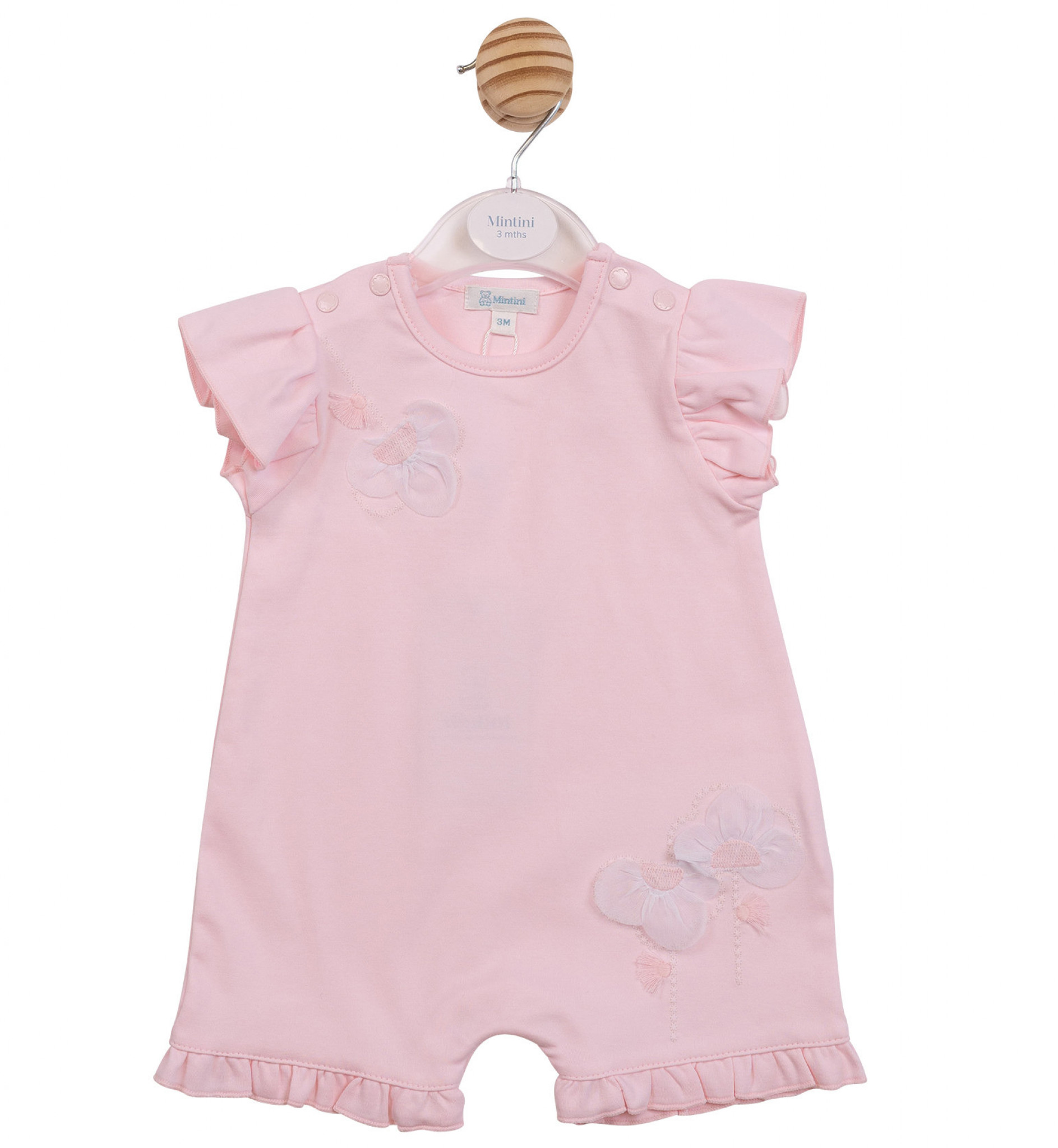 Mintini MB7205 * MB7205 3D Flower romper  (3-12 months)