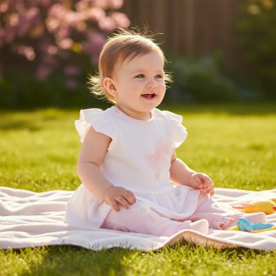 MB7209P  3D Flower Tunic and Legging Set (3-12 months)