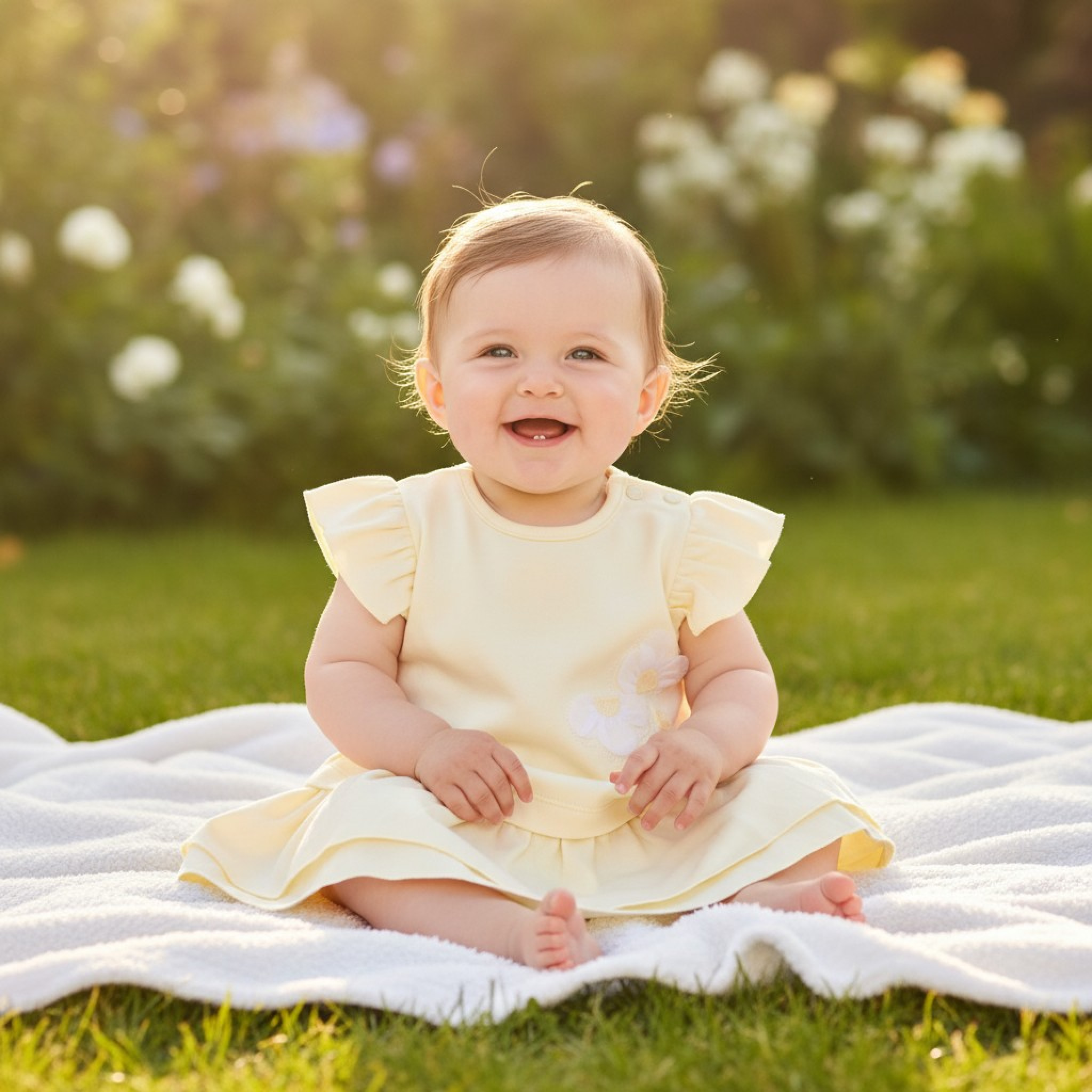 Mintini MB7215 * MB7215Y 3D Flower Dress (3-9 months)