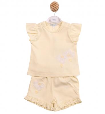 Mintini MB7216B * MB7216B 3D Flower Shorts and Top (3-5 years)