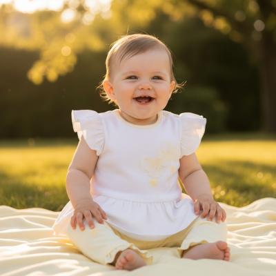 MB7217Y  3D Flower Leggings Set  (3-9 months)