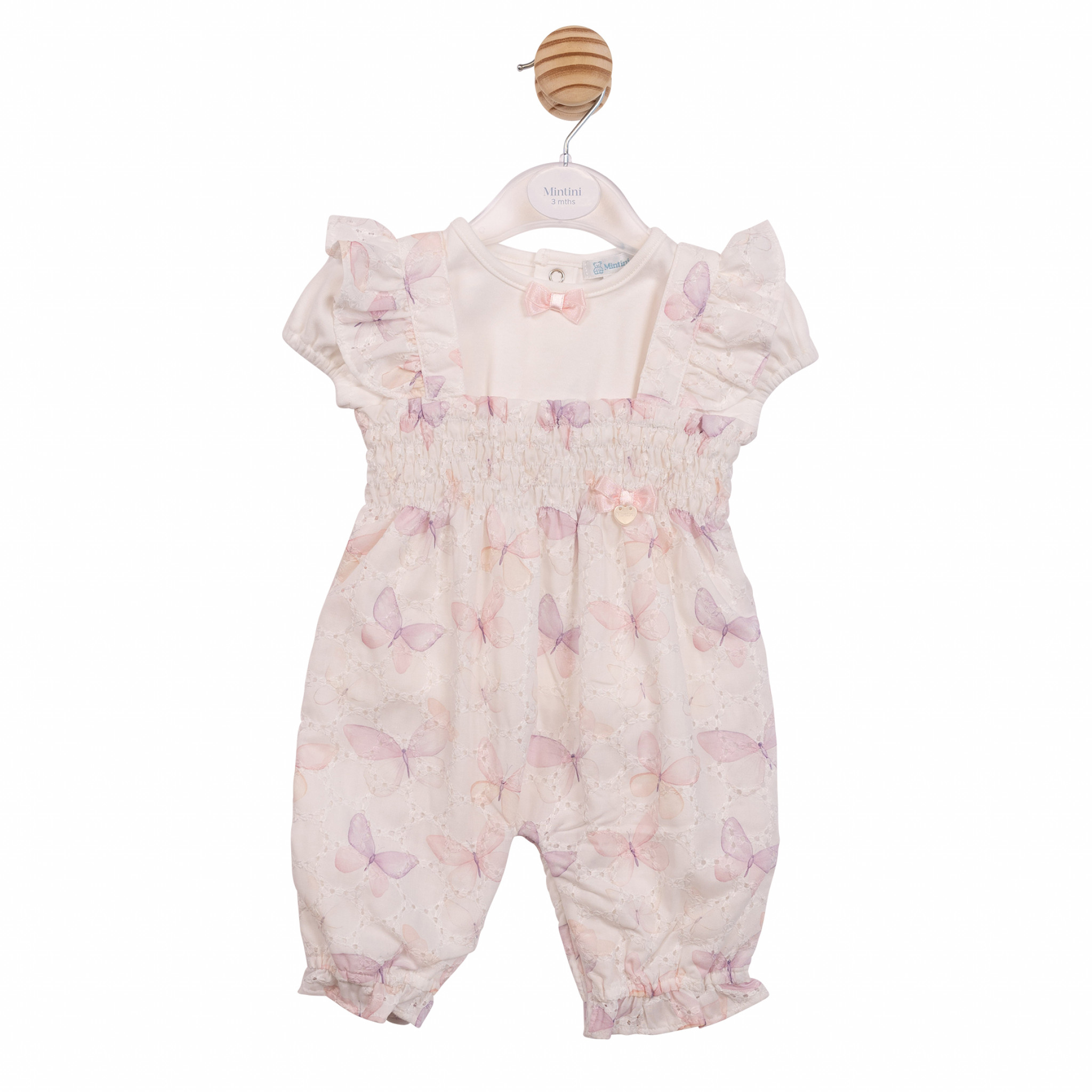 Mintini MB7221 * MB7221A Butterfly Sun Romper  Set (12-24months)