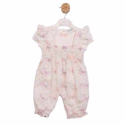 Mintini MB7221 * MB7221 Butterfly Sun Romper  Set (3-9 months)