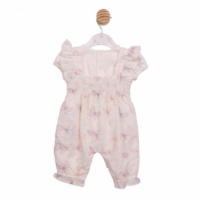 Mintini MB7221 * MB7221 Butterfly Sun Romper  Set (3-9 months)
