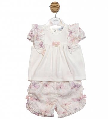 Mintini MB7224B * MB7224B "Butterfly and Frills" Shorts Set (3-5 years)