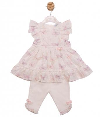 Mintini MB7226 * MB7226B Butterfly Dress and Legging Set (3-5 years)
