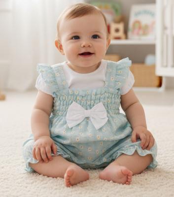 Mintini MB7249 * MB7249 Floral Shirred Sun Romper Set (3-12 months)