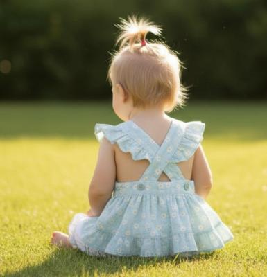 MB7250-G  Floral Cross Back Sun Set  (3-9 months)