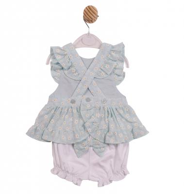 Mintini MB7250 * MB7250 Floral open cross back sun set  (3-9 months)