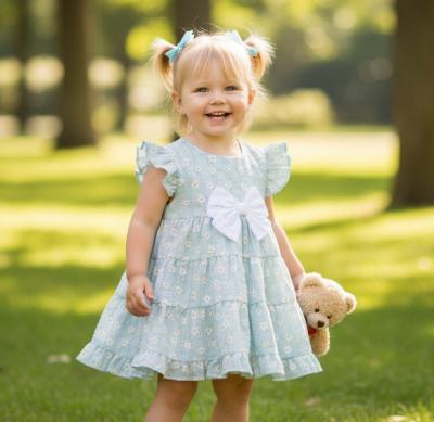 MB7252-A  Floral Dress with Bow  (12-24 months)