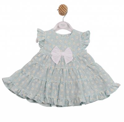 Mintini MB7252 * MB7252 Floral Dress with bow  (3-9 months)