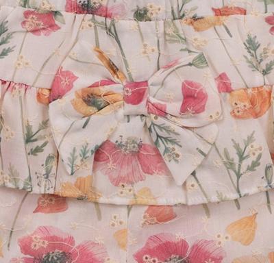 Mintini MB7257 * MB7257A Poppy Broderie Jam Dunagree Set  (12-24 months)