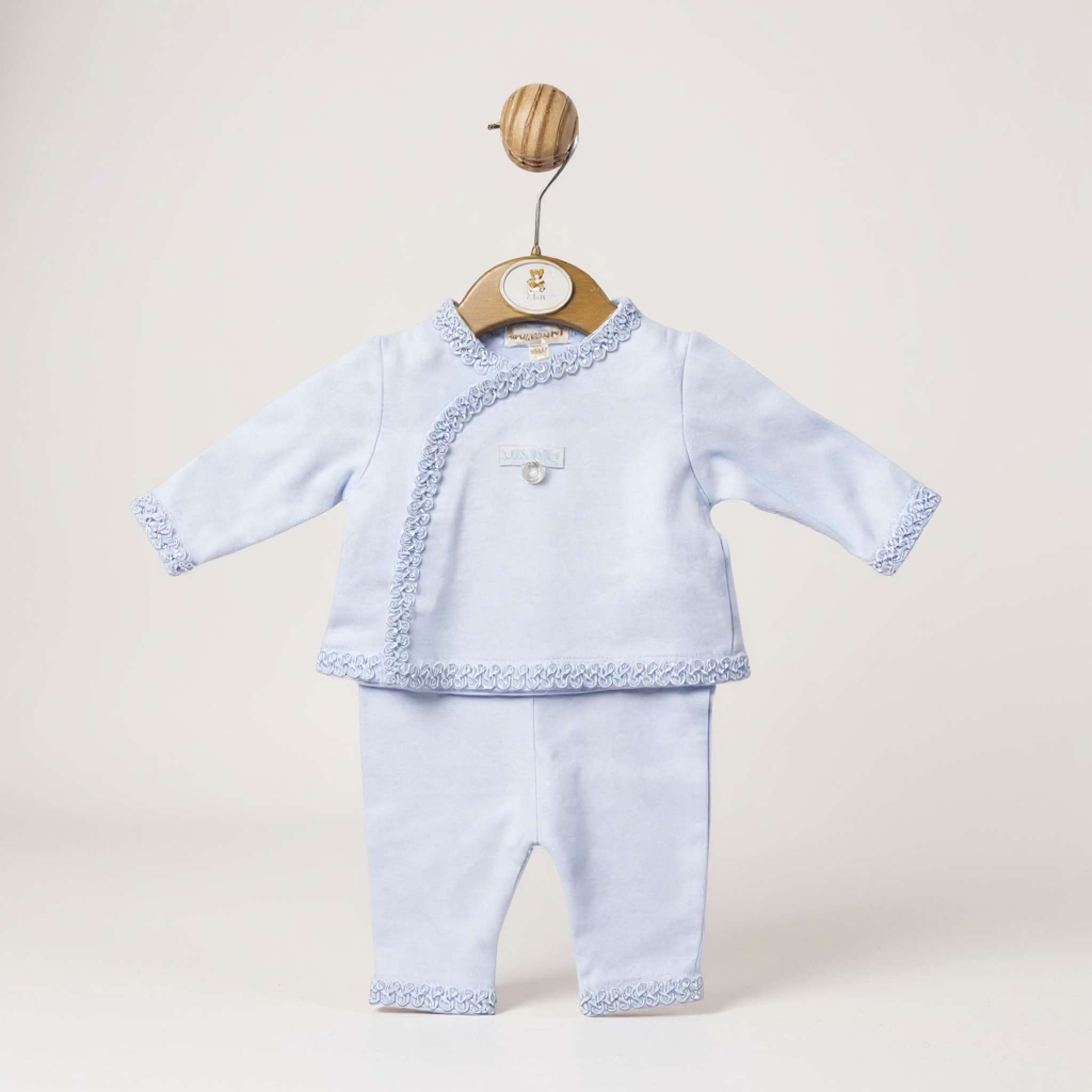 Mintini MB5389  MBLBW5382S-3-8 Brocade Trousers and Top (3-8lbs)