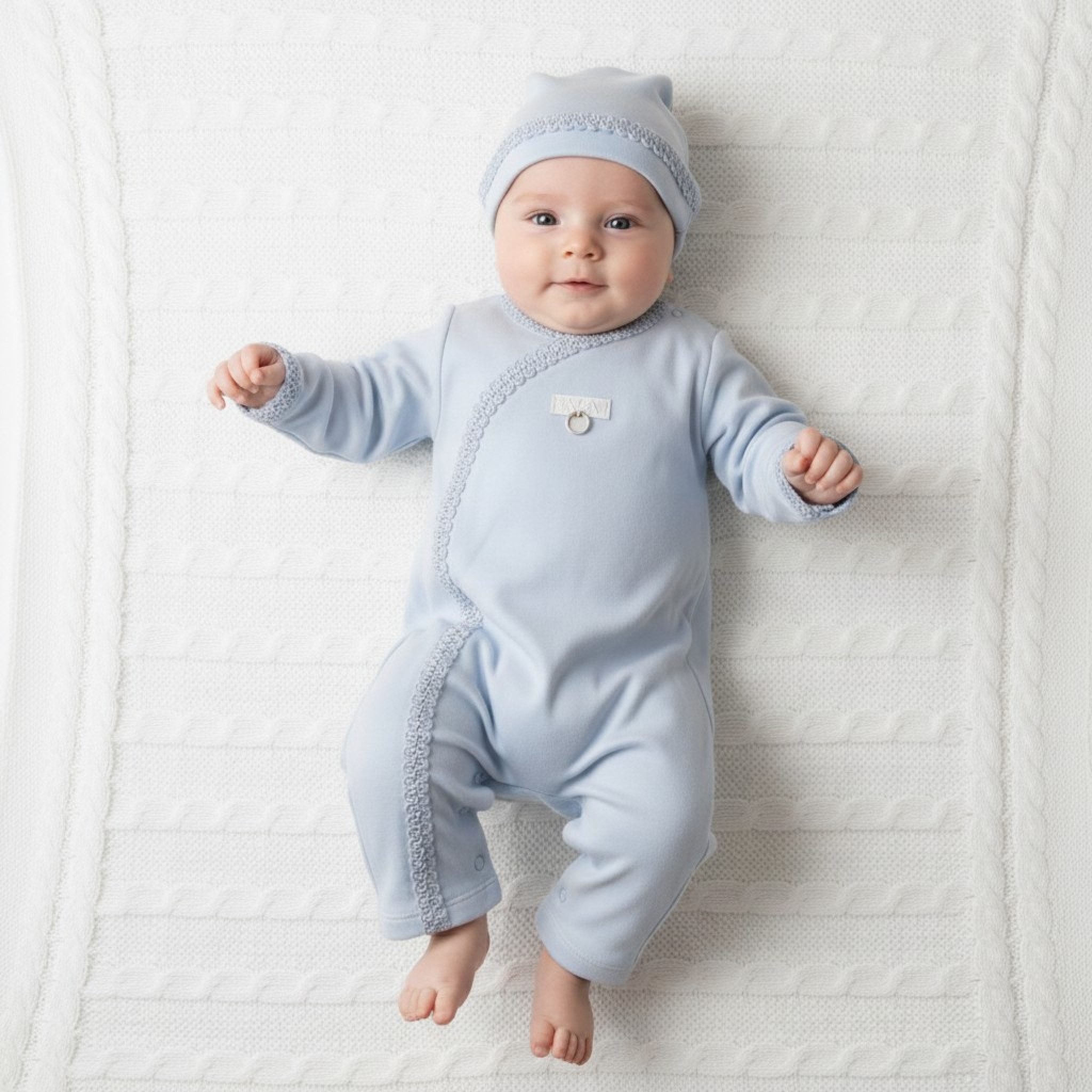 Mintini MB5381  MBLBW_5381S58 Brocade Overall 3 Piece Set (3-8lbs)