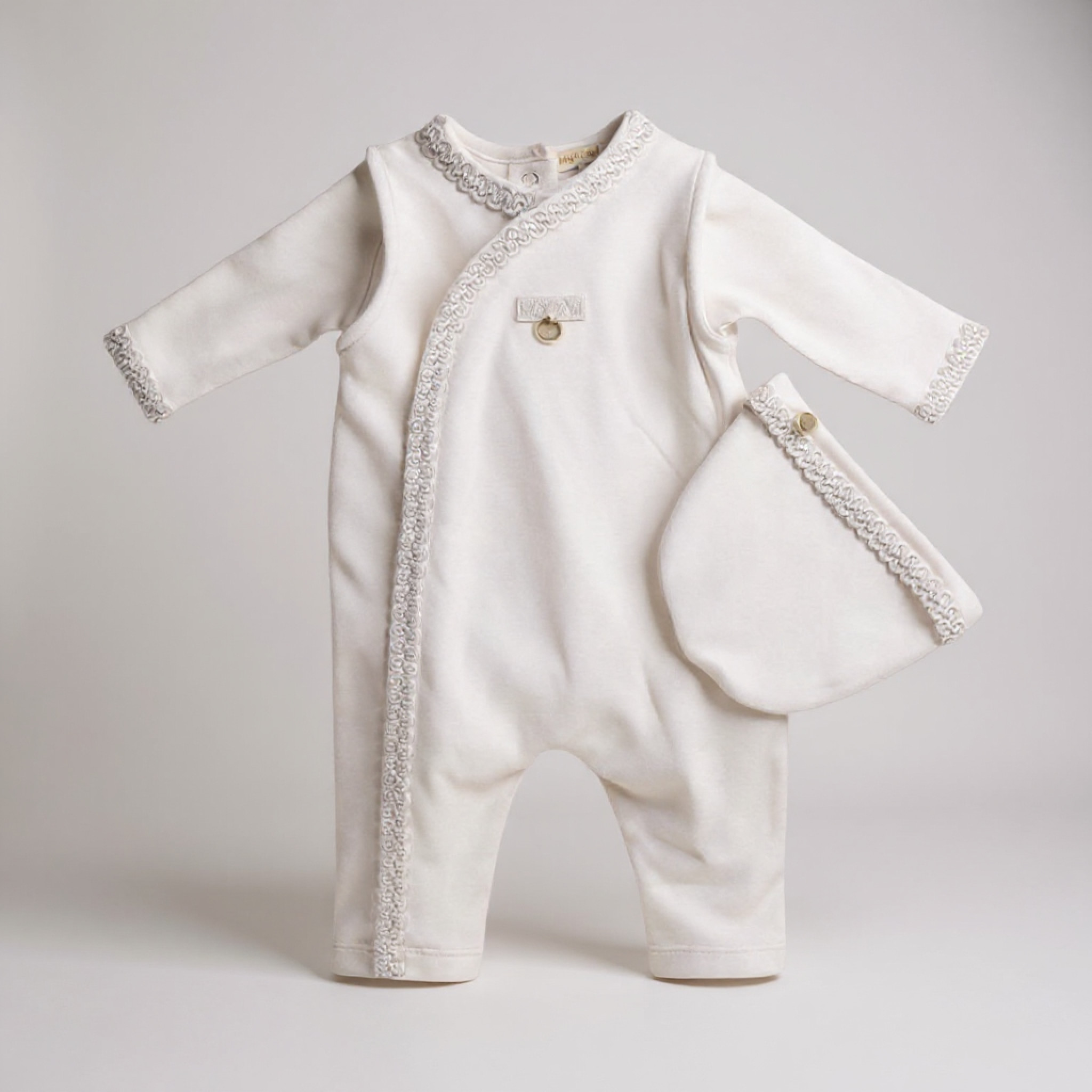 Mintini MB5388 5056590117364 MBLBW_5388W-3-8 Brocade Dungaree Set (3-8lbs)