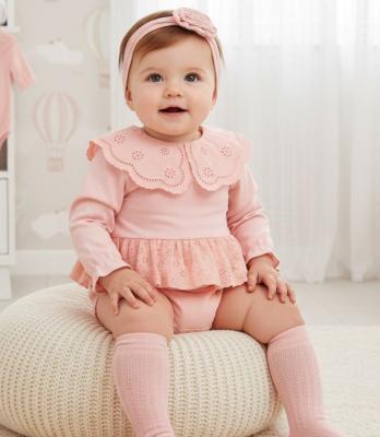 MC1073   Lace Bodysuit, socks and headband  (3-12 months)