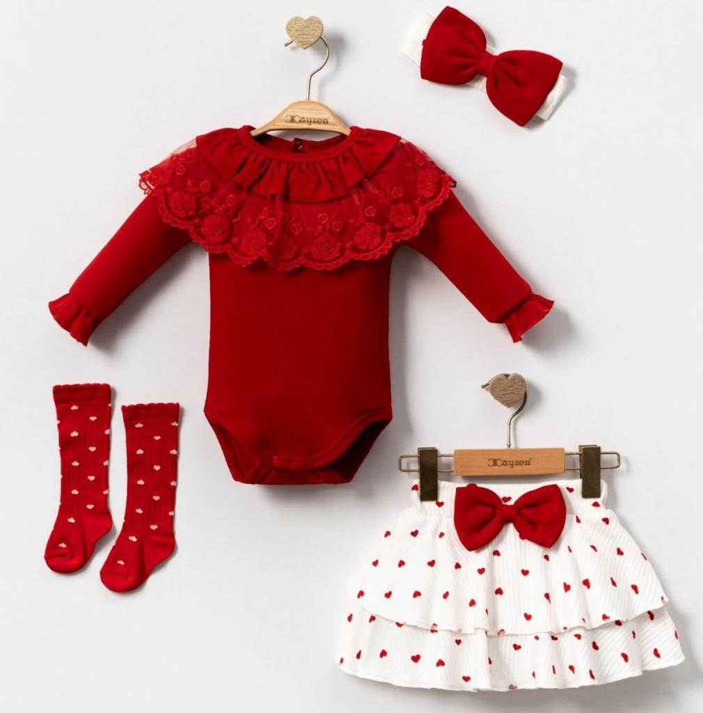 MiniCayzen 1074 * MC1074 Red Heart Set(03-12 months)