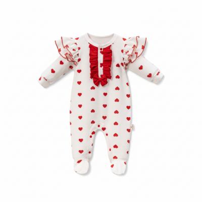 MiniCayzen   MC1100R Red Heart Velour All in one( 0-9 months)