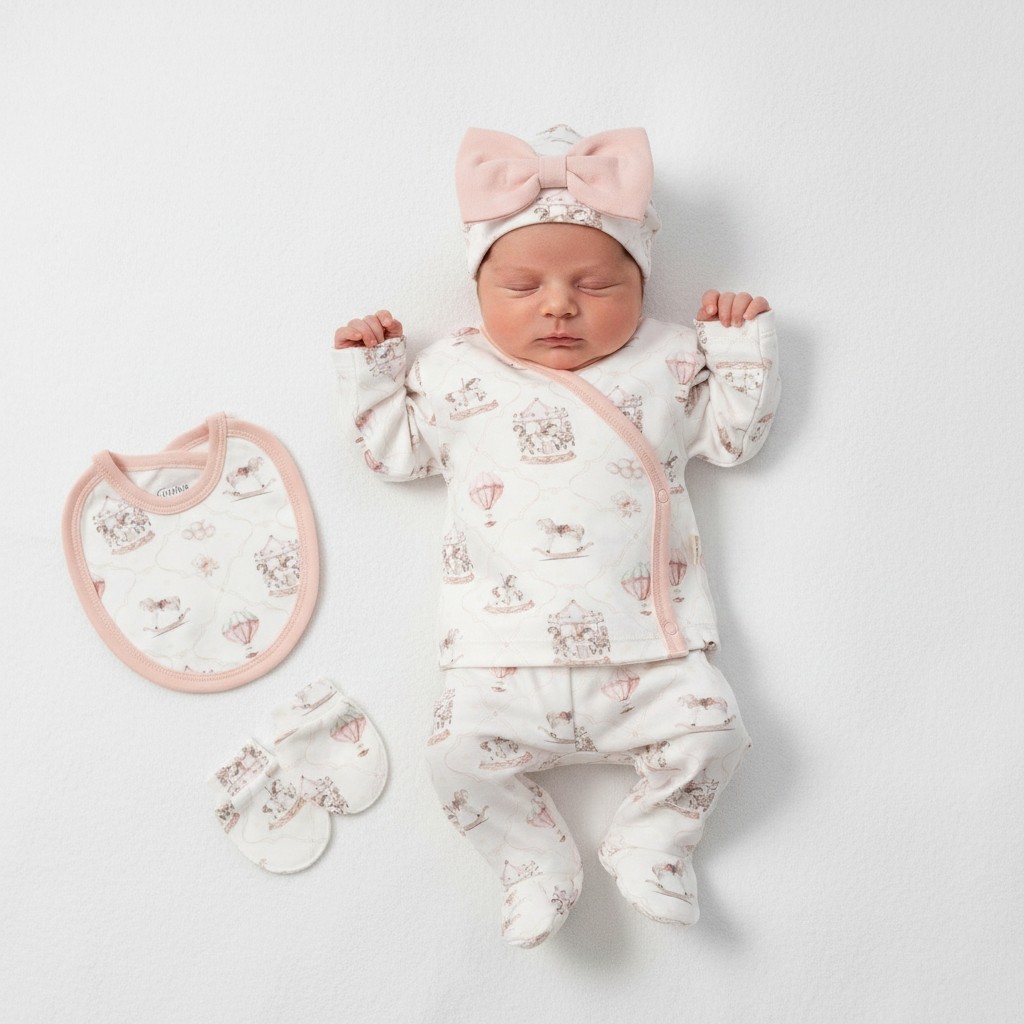 MiniCayzen  2025210700008 MC2107 Fairground  five piece set ( 0-3 months)