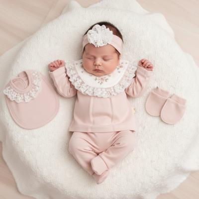 MC2109  Lace five piece set  ( 0-3 months)