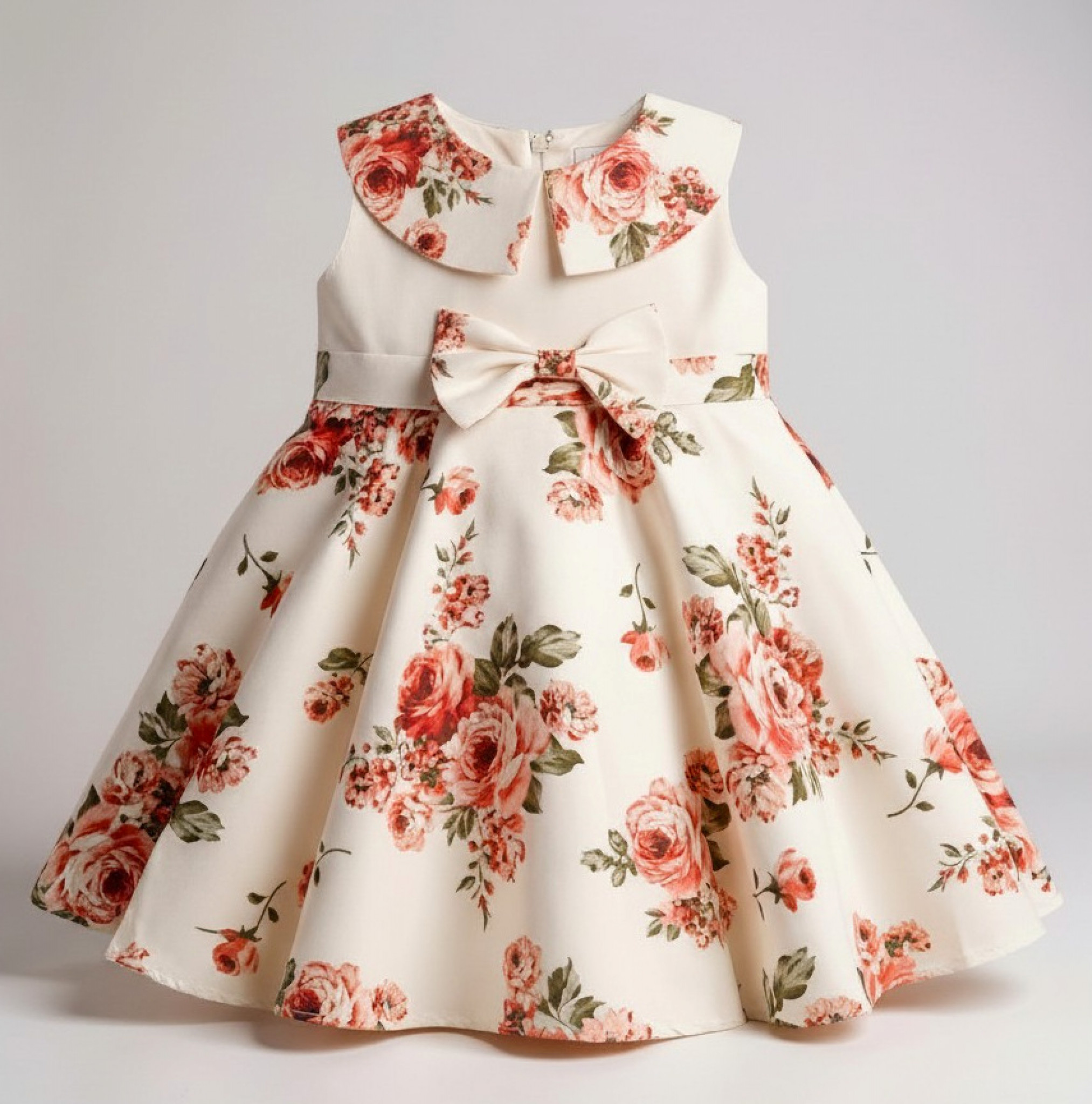 Melia VD1069 * MEVD0169A-W "Roses" Dress (0-36 months)