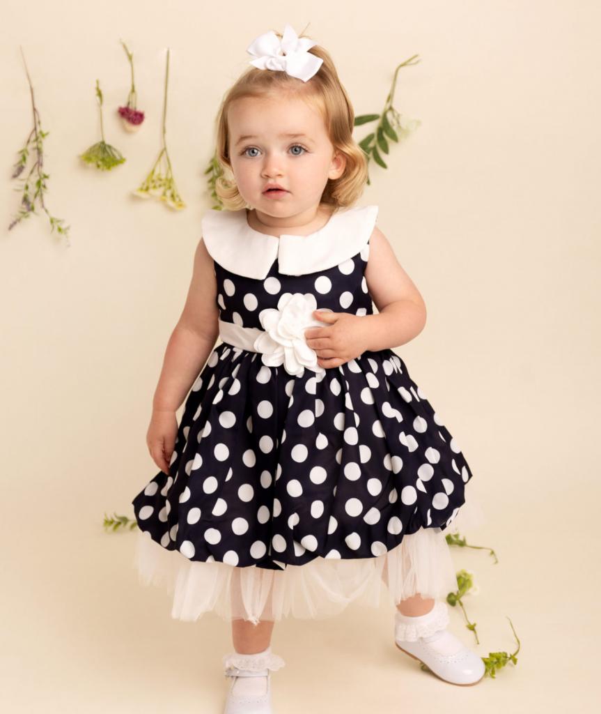 Melia VD0205 * MEVD0205N Polka Dot Dress (0-36 months)
