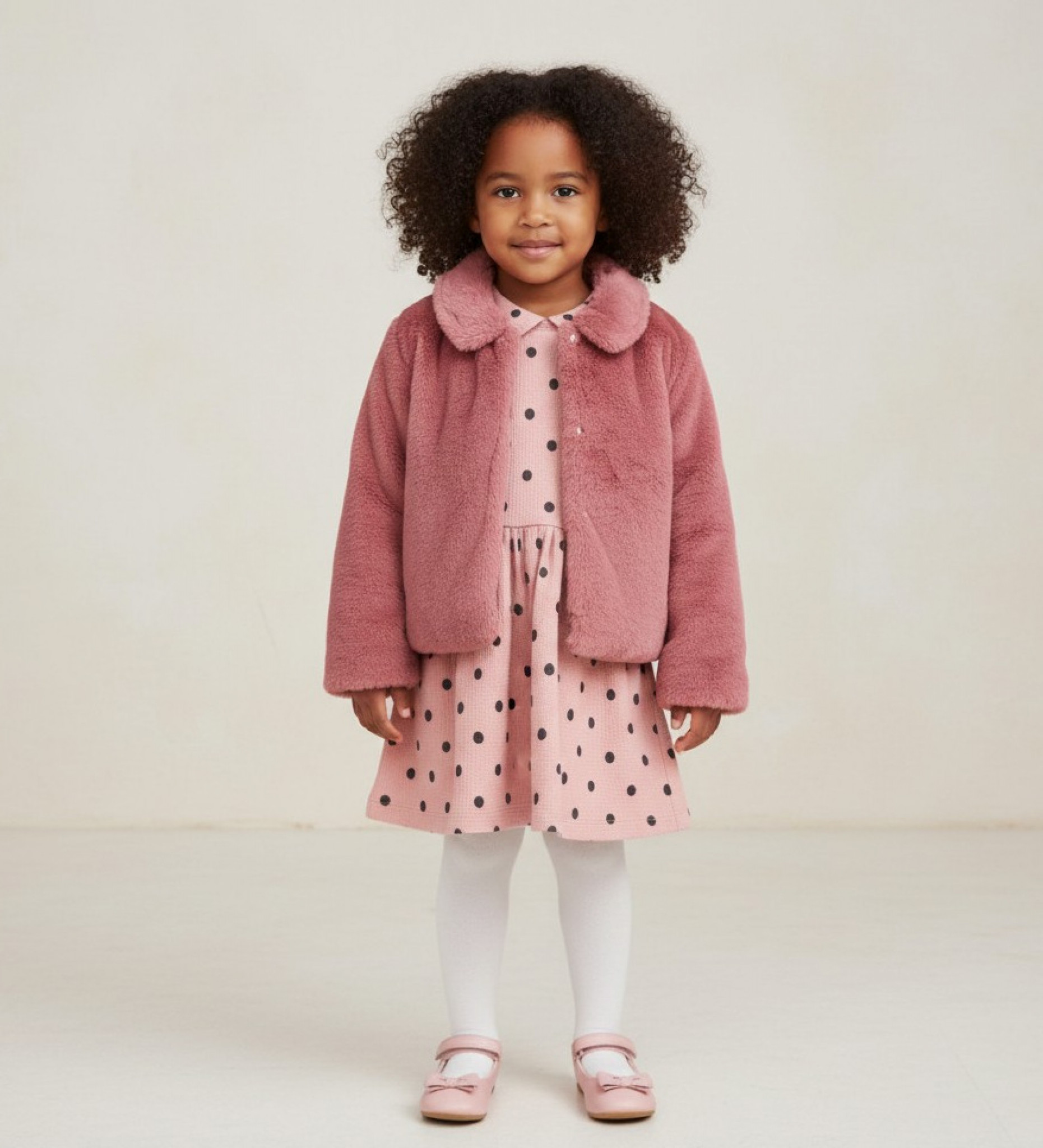 Miss E07969A 9-12m = 5056623226452, 12-18m = 5056623223727, 18-24m = 5056623223734 MIE07969-A Polka Dot Dress and Jacket Set (9-24m)