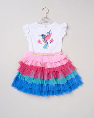 Miss H14007 * MIH14007 Humming Bird tutu dress ( 3-5 years)