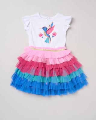 Miss H14007 * MIH14007 Humming Bird tutu dress ( 3-5 years)