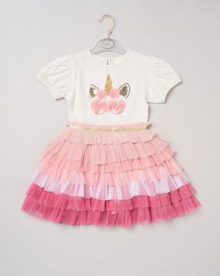 Miss H14008 Tod * MIH14008 unicorn  tutu dress ( 3-5 years)