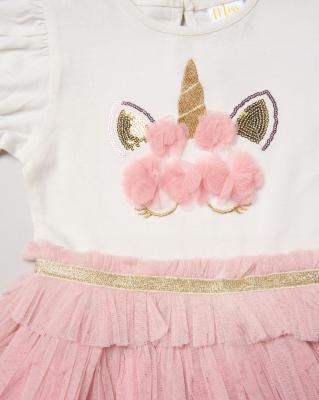 Miss H14008 Tod * MIH14008 unicorn  tutu dress ( 3-5 years)