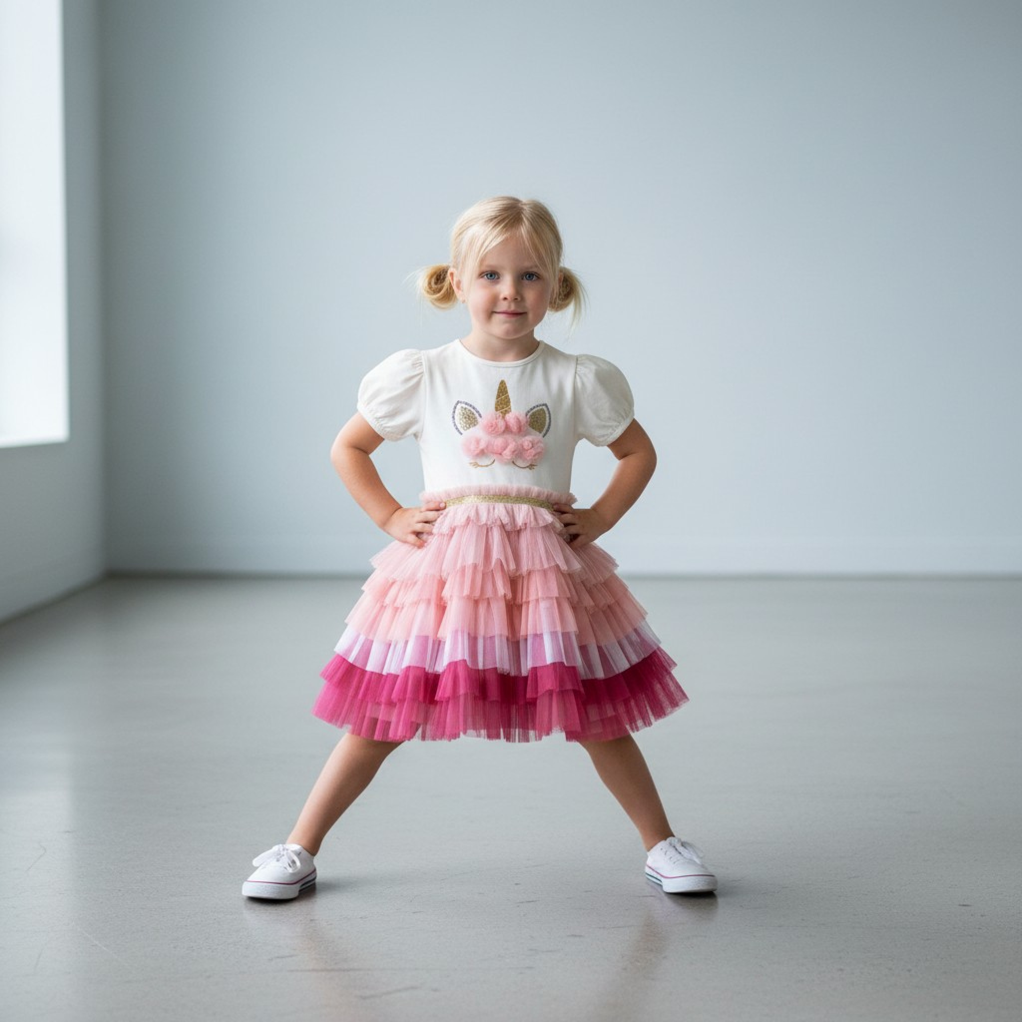 Miss H14008 Tod * MIH14008p Unicorn Tutu Dress (3-5 years)
