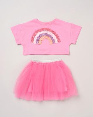 Miss H14027 * MIH14027 Rainbow tutu set( 3-5 years)