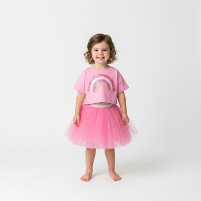 MIH14027p  Rainbow Tutu Set  ( 3-5 years)