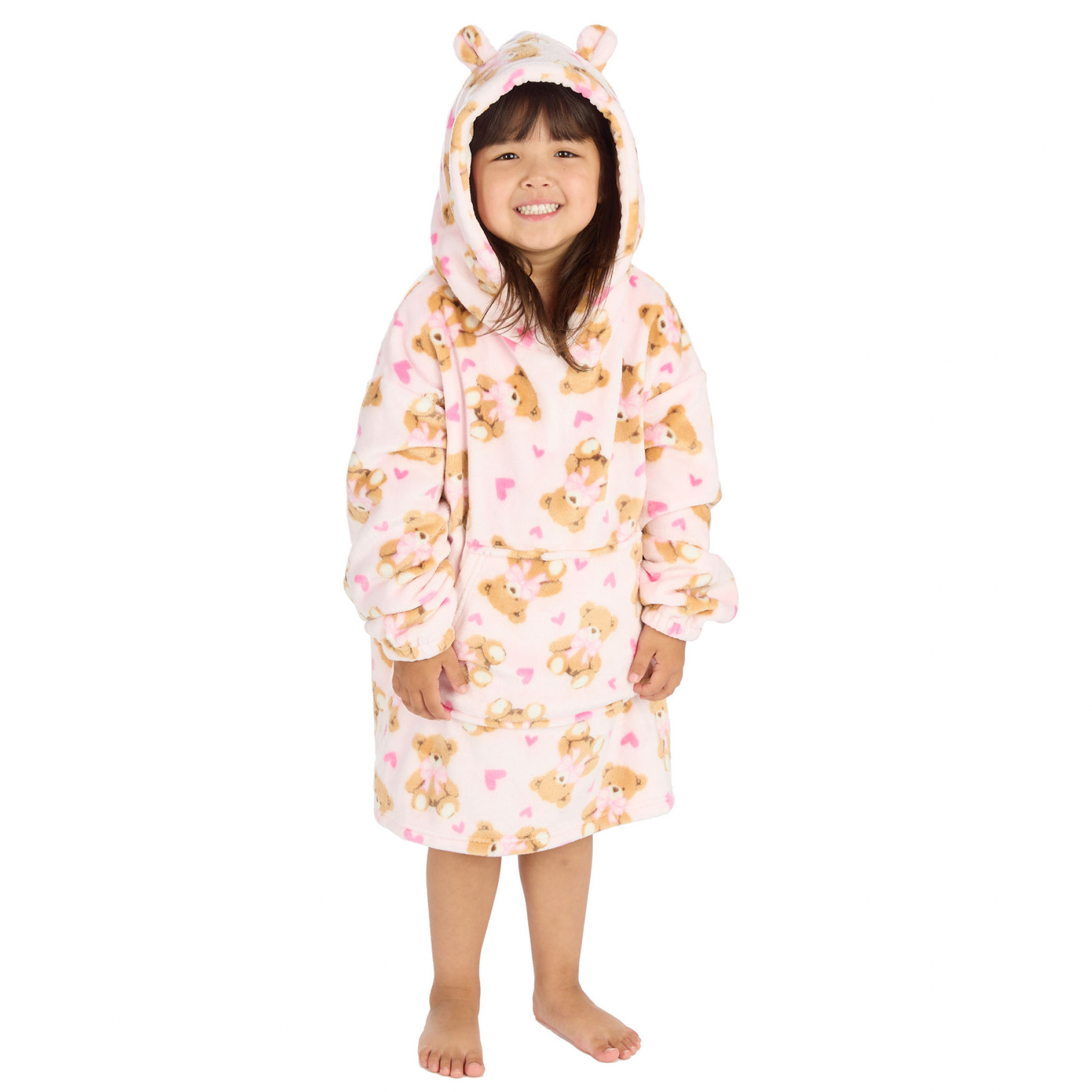 MiniKidz 18C1079  MK18C1079P Teddy Oversize Hoodie (3-6 years)