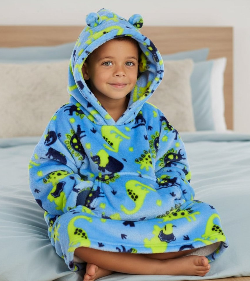 MiniKidz 18C1081 * MK18C1081D Dinosaur Oversize Hoodie (3-6 years)
