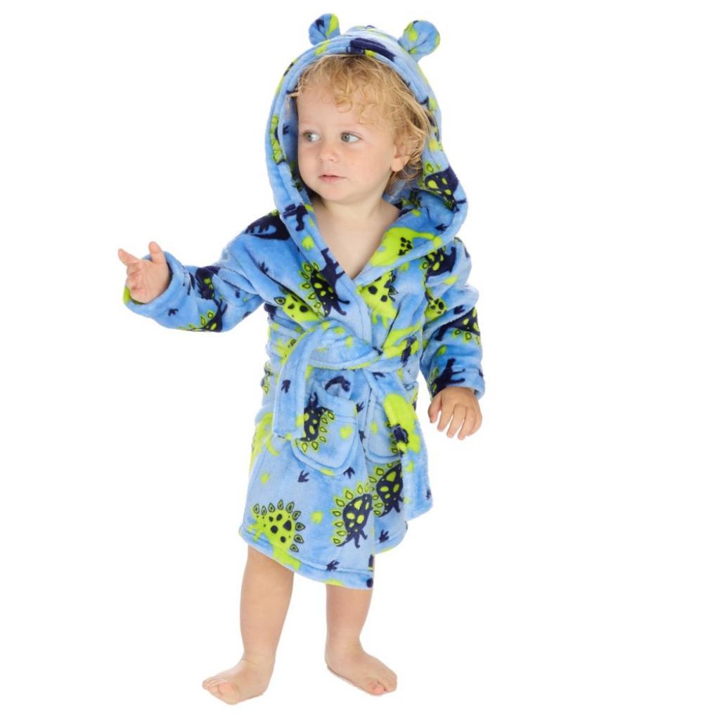 MiniKidz 18C1083  MK18C1083 Dinosaur Dressing Gown  (6-24 months)