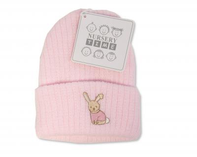 My Little Chick  5035320044620 ML0503-0462-P Pink Knitted "Rabbit" Hat (One Size)