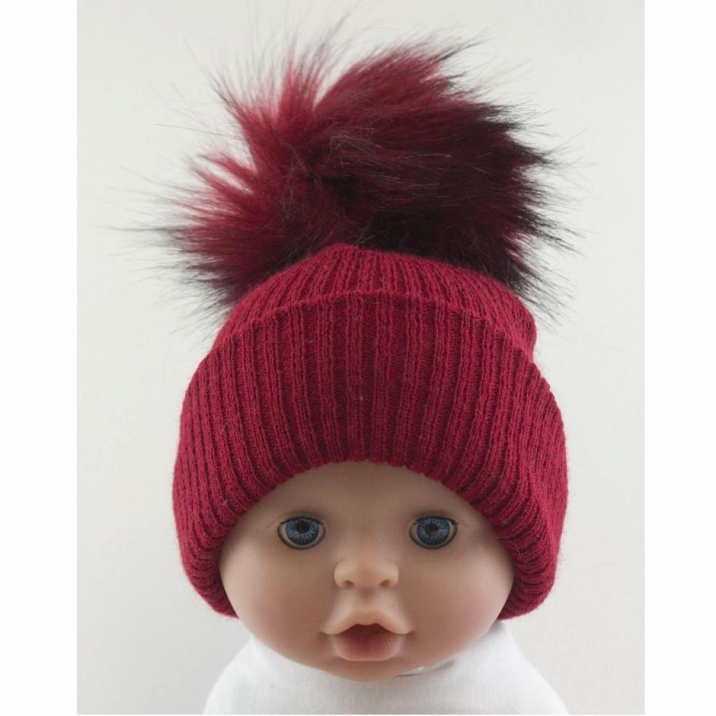 My Little Chick BW-0503-0605R 5035320916057 ML0503-0605R Red Pom Pom Hat (0-6 months)