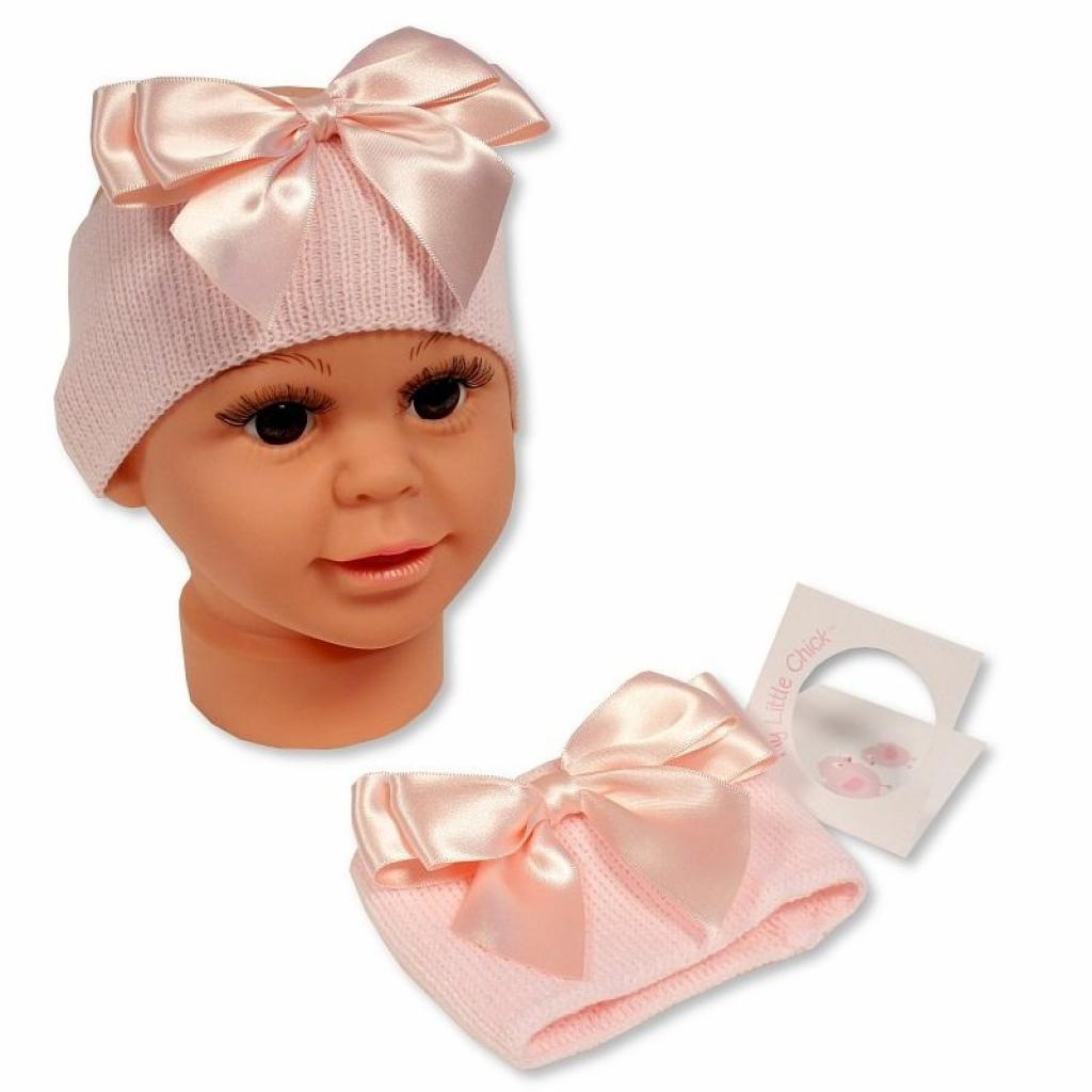 My Little Chick  5035320416267 ML0503-0626P Pink Knitted Headband with Bow