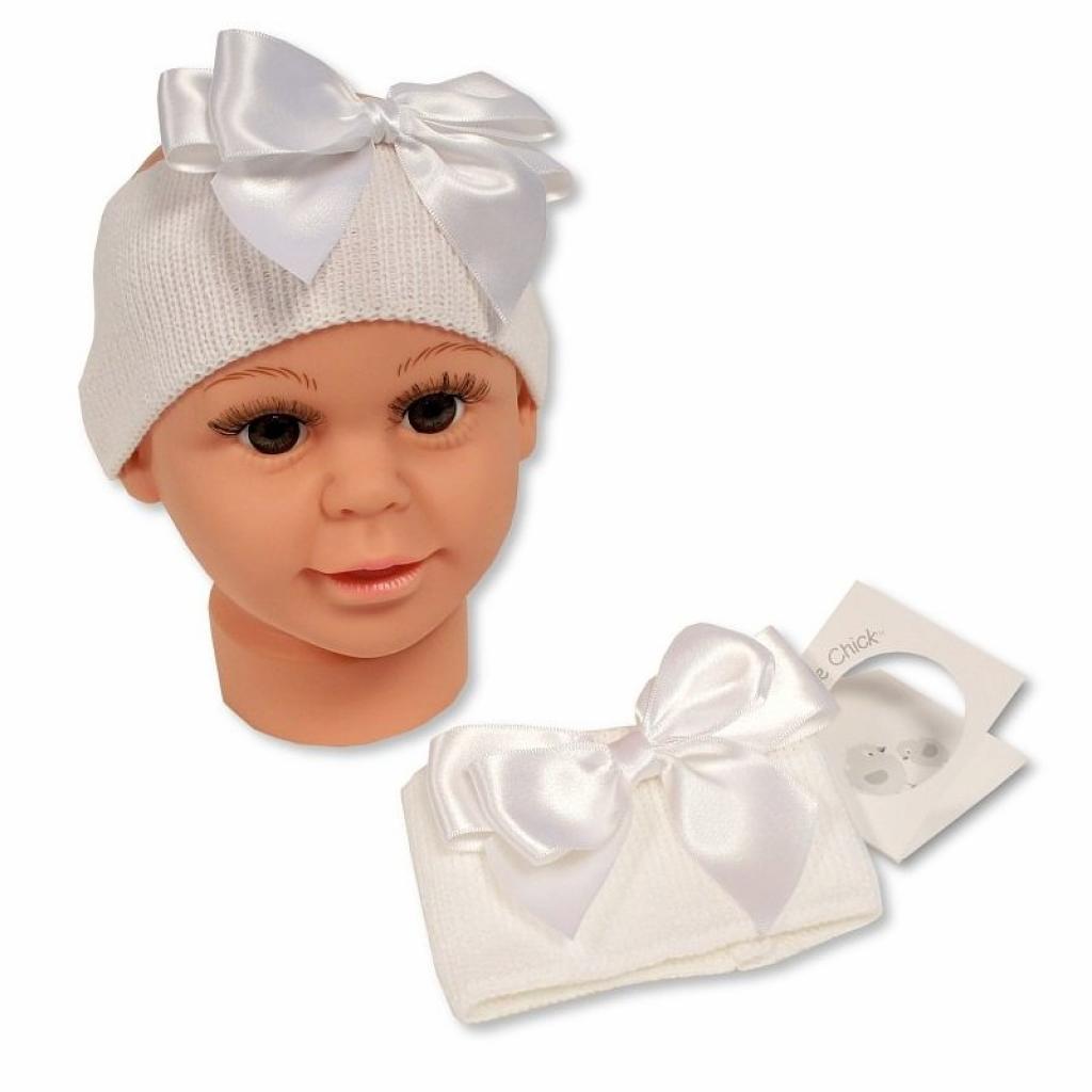 My Little Chick  5035320116266 ML0503-0626W White Knitted Headband with Bow