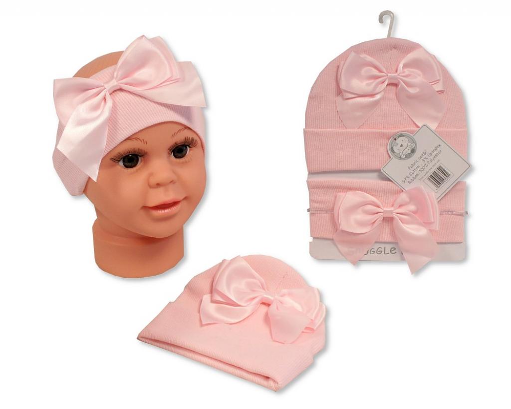 My Little Chick   ML0503-0640p Pink Knitted Headband and Hat(0-6)