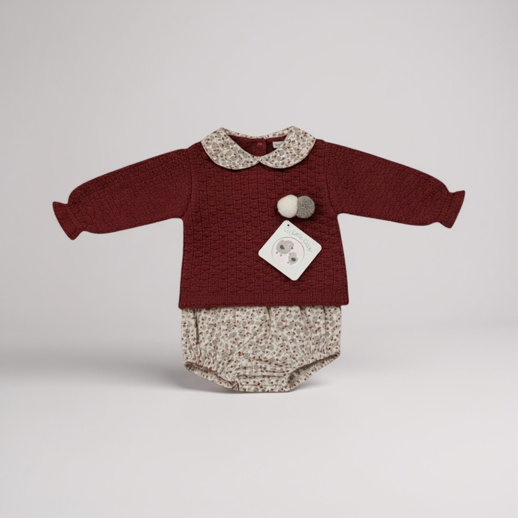 My Little Chick   ML10-1153W Knitted and floral Jam Pant ( Newborn - 9 months)