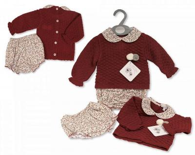 My Little Chick   ML10-1153W Knitted and floral Jam Pant ( Newborn - 9 months)