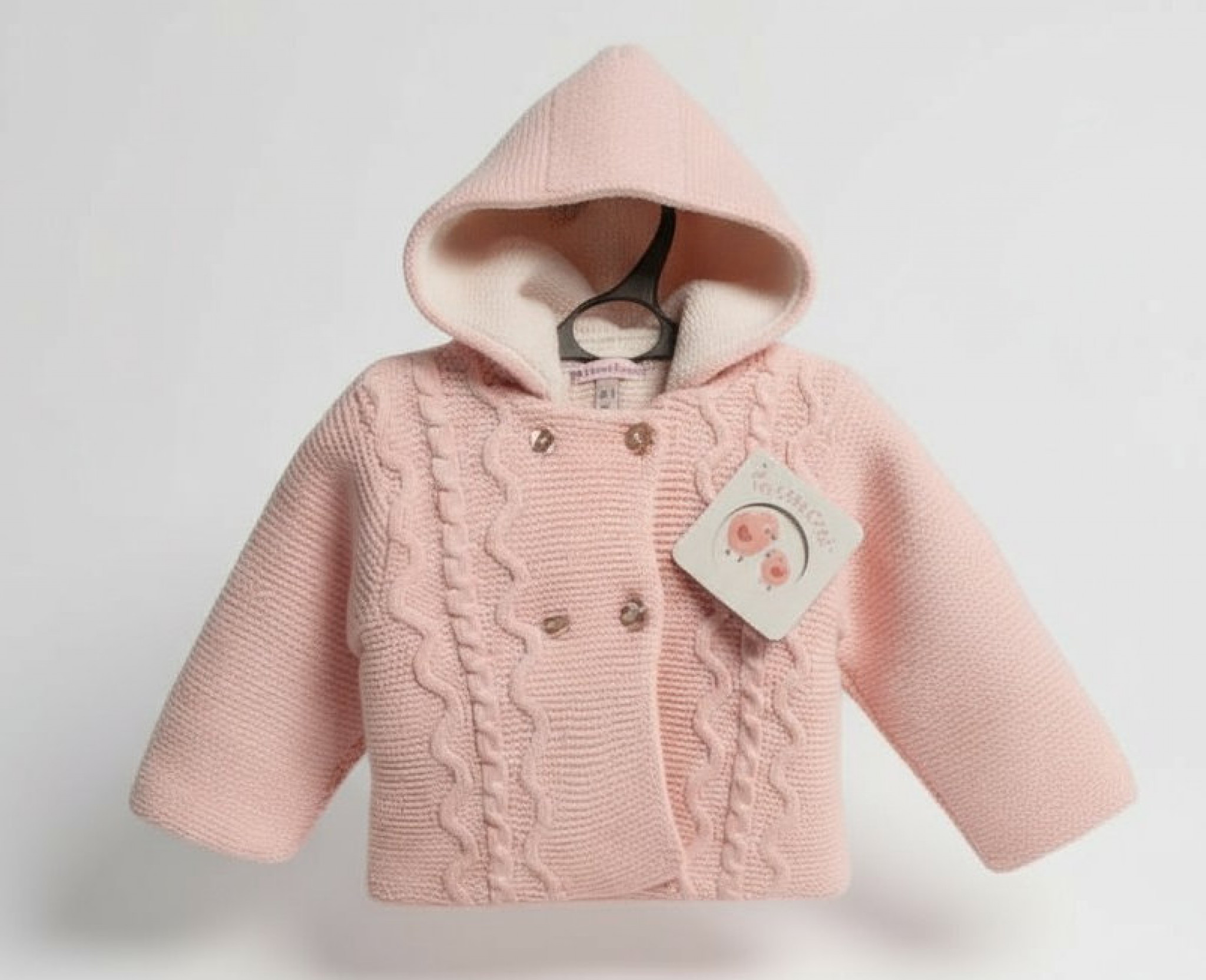 My Little Chick   ML10-655-P Double Knit " Pram Coat (NB - 9m)