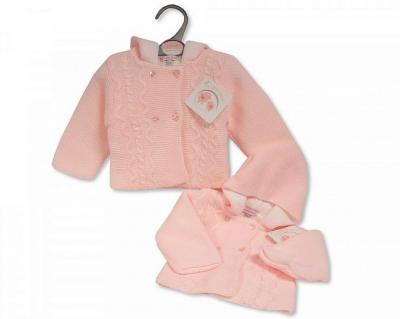 My Little Chick   ML10-655-P Double Knit " Pram Coat (NB - 9m)