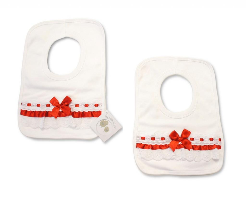 My Little Chick BW-104-839  ML104-839 "Lace and Bow" Bib